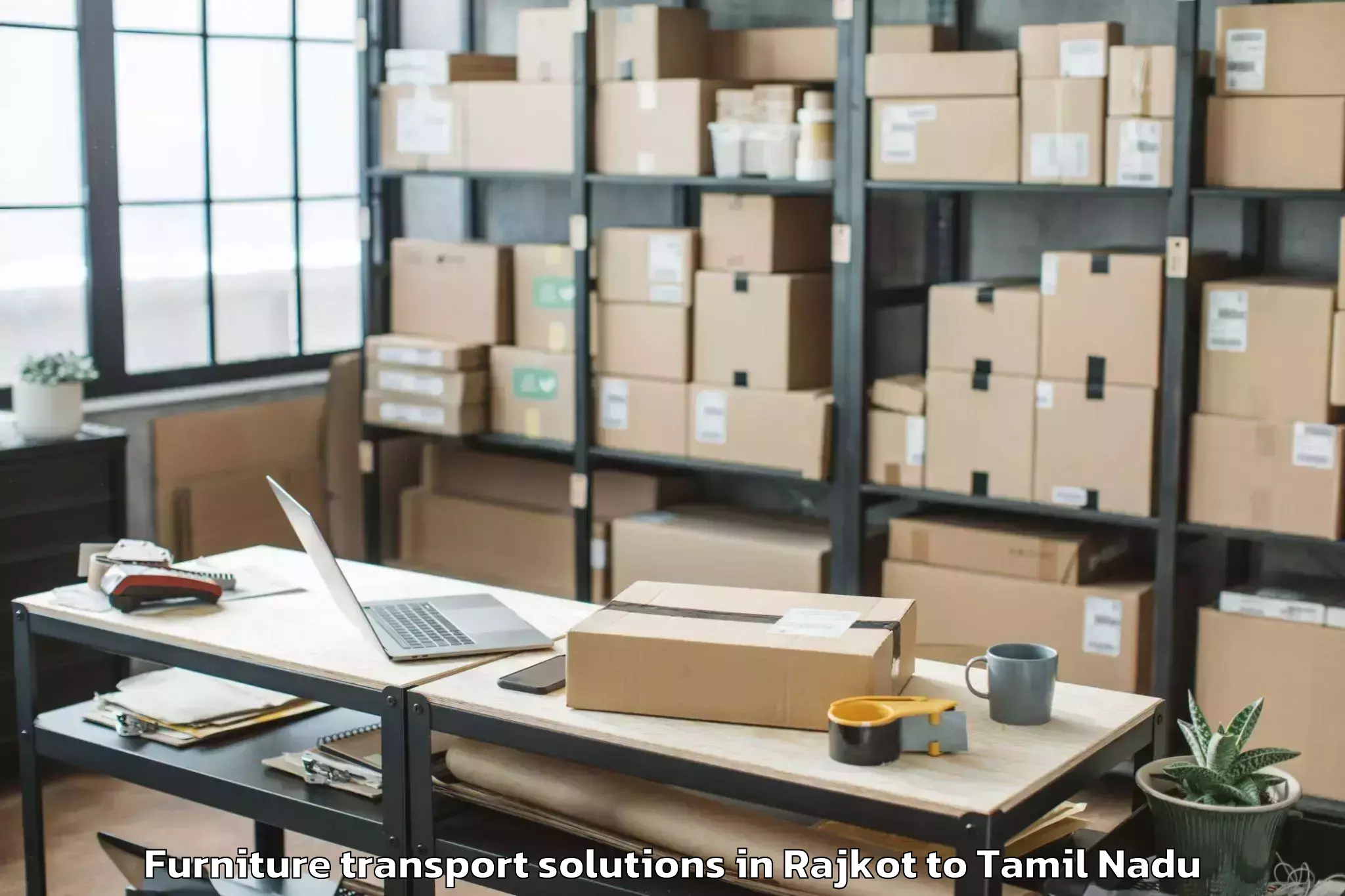 Easy Rajkot to Ramee Mall Furniture Transport Solutions Booking